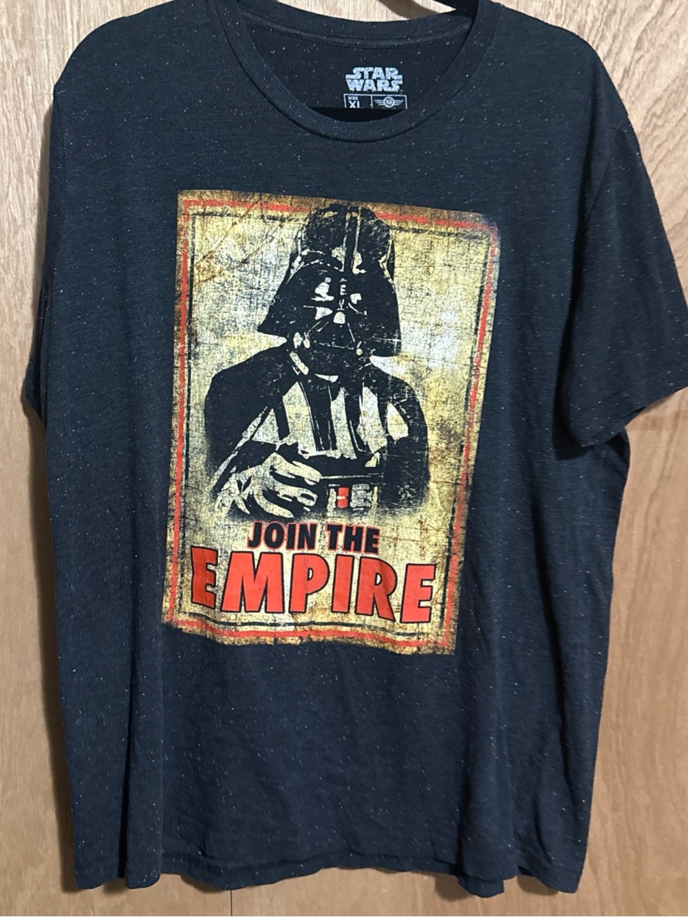 Star Wars Black Short Sleeve Tee with Red & Cream Darth Vader Graphic